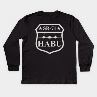 SR-71 Blackbird Habu Kids Long Sleeve T-Shirt